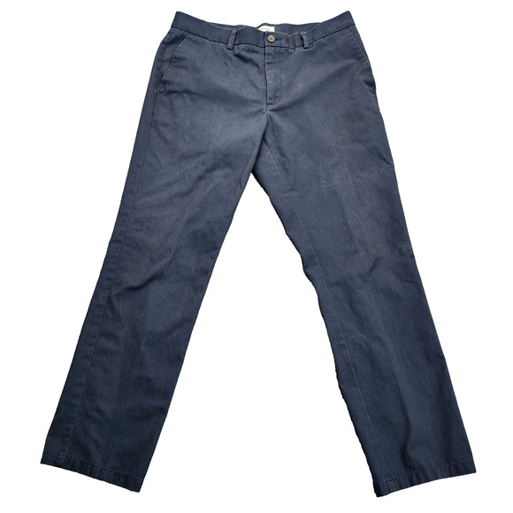 Essentials Men's Basic Standard Classic-Fit Stretch Navy Blue Size 33W x 30L - Picture 1 of 11